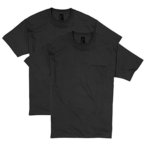 Hanes Men's Beefy-t Cotton Blend Heavyweight Pocket T-Shirt 2-Pack