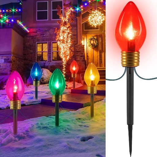 Brightown Jumbo C9 Christmas Lights Outdoor Decorations Multicolor