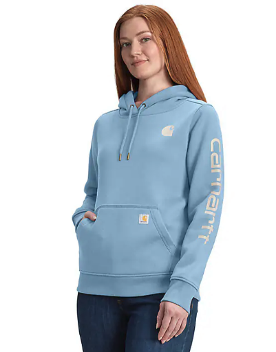 Carhartt Women's Relaxed Fit Midweight Logo Sleeve Graphic Hoodie