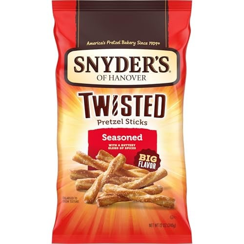 Snyder's of Hanover Seasoned Twisted Pretzel Sticks 12 Oz Bag Deal