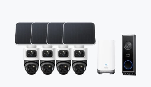 EufyCam S4 4-Cam Kit with Home Base and E340 Doorbell Deal