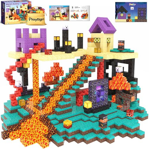 Playtigo Build Mine Magnet World Cube Toys 154-Piece