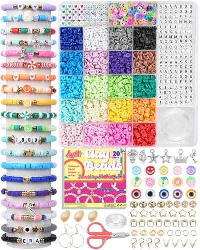 5000 Pcs Clay Beads Bracelet Making Kit