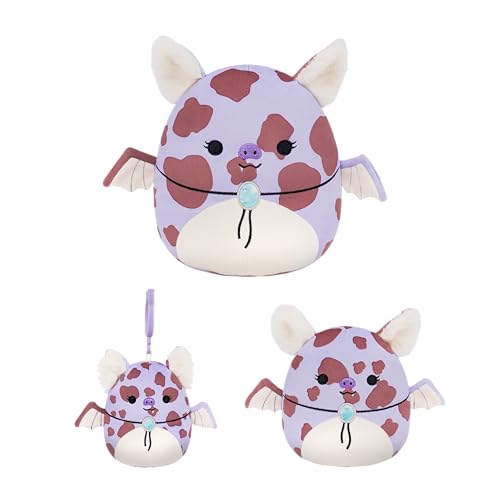 Squishmallows Original Jolene the Lavender Spotted Cowgirl Fruit Bat Multisize Combo Pack