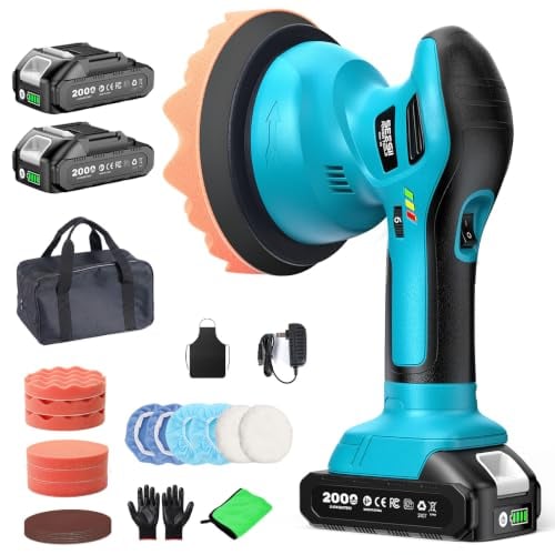 SEESII 6 Inch Cordless Car Polisher Kit with 2x2000mAh 21V Batteries Deal