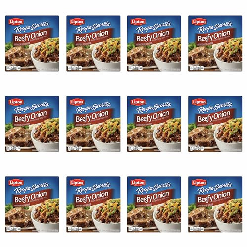 Lipton Recipe Soup and Dip Mix, Beefy Onion, 2.2 oz, 12-Pack