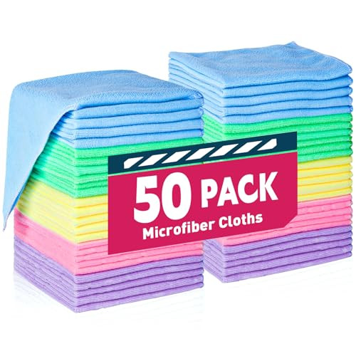 Microfiber Cleaning Cloths 50-Pack