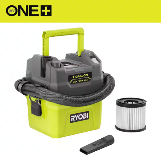 RYOBI ONE+ 18V Cordless 1 Gal. Wet/Dry Vacuum (Tool Only)