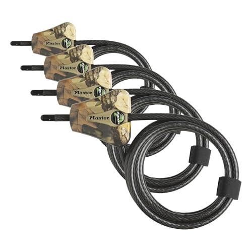 Master Lock 8418D Python Cable Lock with Key, Camo, 6' x 5/16" Cable (Pack of 4) Deal
