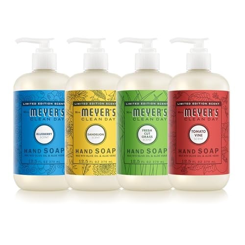 (Prime Deal) Mrs. MEYER'S CLEAN DAY Summer Hand Soap Set (4-Pack)