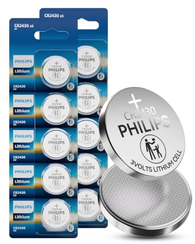 PHILIPS CR2430 10 Count 3V Lithium Coin Cell Battery
