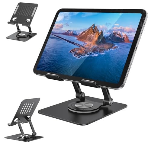 360° Rotating Aluminum Tablet Stand for 4.7-12.9" Devices