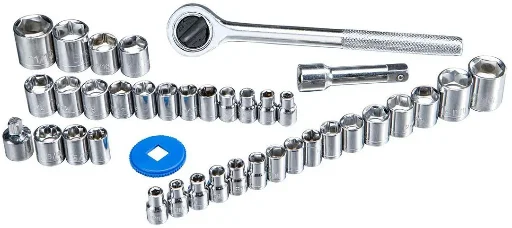 Harbor Freight 3/8-inch 1/4-inch Drive SAE and Metric Socket Set 40-Piece