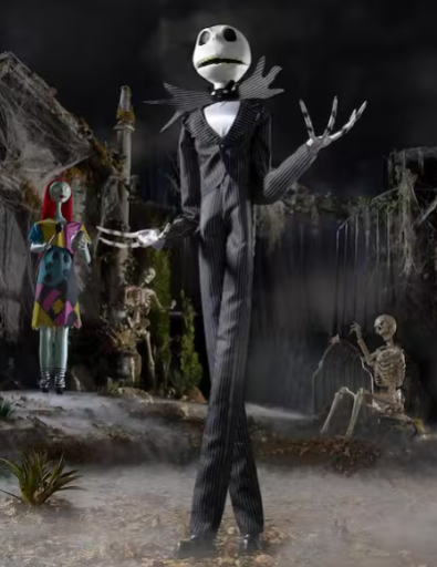 Disney Deluxe Life-Size Animated Jack Skellington 6.5 FT
