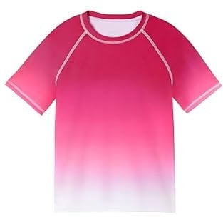 Roadbox Boys Rash Guard Short Sleeve, Swim Shirt UPF 50+
