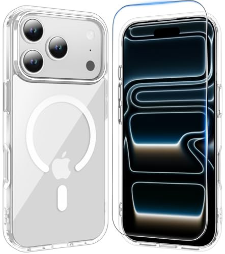 Temdan Clear iPhone 17 Pro Max MagSafe Case w/ Screen Protector