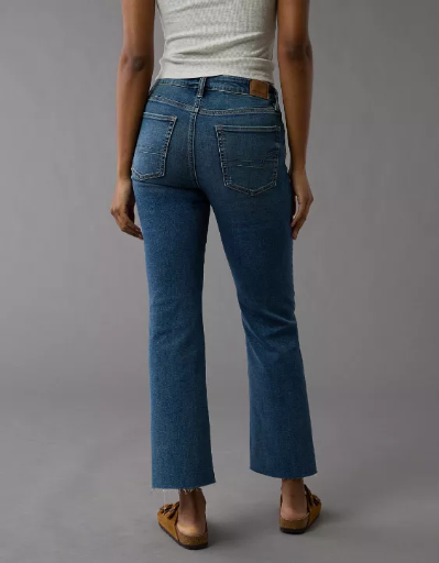 American Eagle Next Level High-Waisted Kick Bootcut Crop Jean