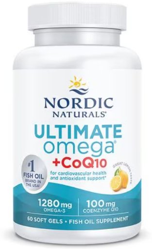 Nordic Naturals Ultimate Omega + CoQ10 Soft Gels Lemon, 2 Pack
