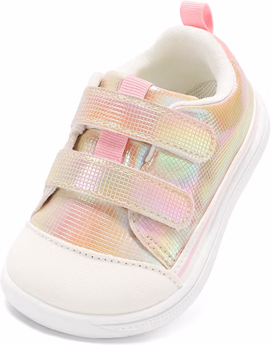 Toddler Girls Wide Toe Box Barefoot Zero Drop Glitter Sneakers Deal