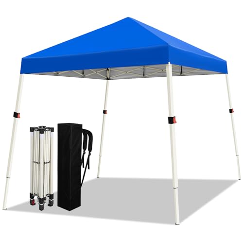 WEIZE 10x10 Slant Legs Pop Up Canopy Tent 8x8 Top Deal