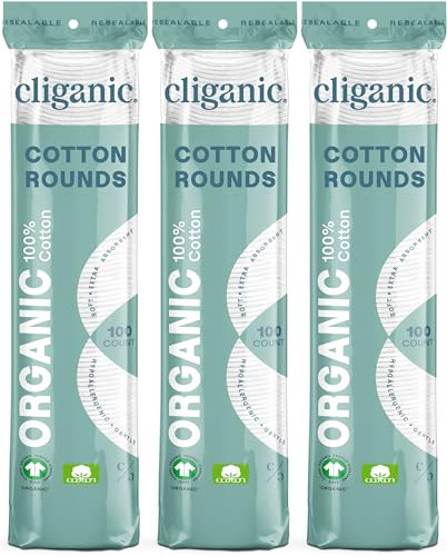 Cliganic Organic Cotton Rounds, 300 Count