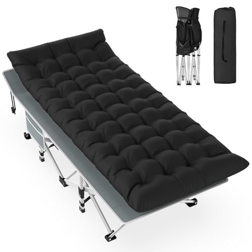 Slendor 75" x 28" 1200D Portable Folding Camping Cot w/ 2-Sided Mattress Deal