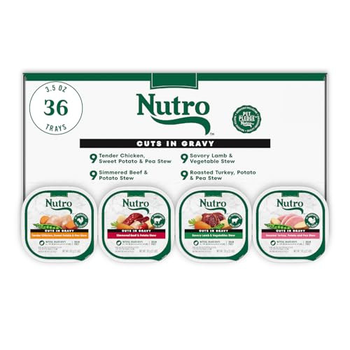 Nutro Natural Choice Cuts in Gravy Wet Dog Food Variety Pack 3.5 oz. Trays (36 Count)