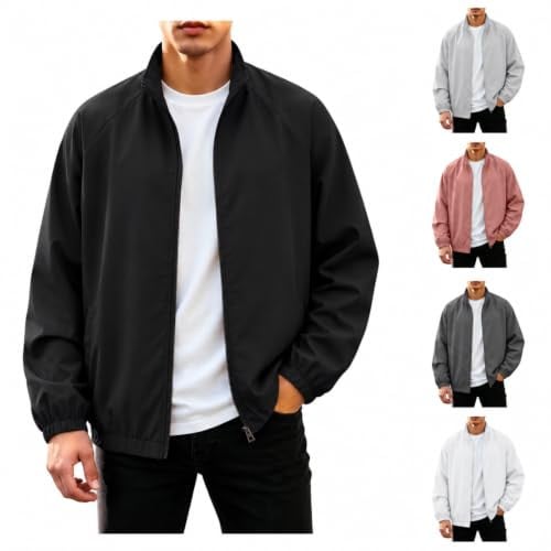 Full Zip Stand Collar Jacket/Outerwear