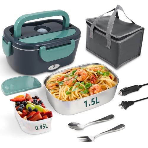 SOHIDA 1.5L 80W Electric Lunch Box Food Heater w/ Stainless Steel Container Deal
