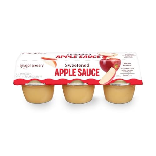 Amazon Grocery Sweetened Apple Sauce 4 Oz 6-Pack Deal