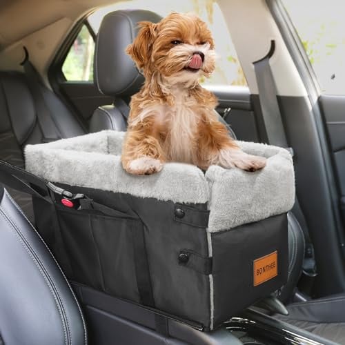 Bonthee Center Console Dog Booster Car Seat (Black, Up to 15 lbs) Deal