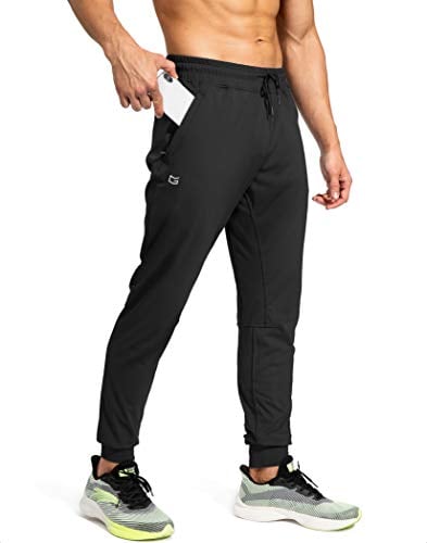 G Gradual Men's Sweatpants with Zipper Pockets Athletic Pants Traning Track Pants Joggers for Men Soccer, Running, Workout (Black, XS) Deal