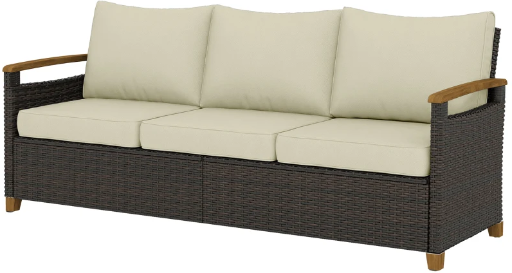 Outsunny 3 Person Wicker Patio Sofa Deal