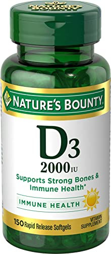Nature's Bounty Vitamin D 2000IU Softgels 150 Count