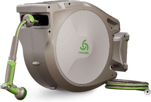 PINWHEEL 5/8in 100FT Retractable Garden Hose Reel