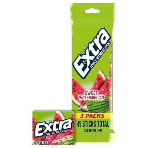 Extra Sugarfree Gum Sweet Watermelon 3-Pack 15-Oz