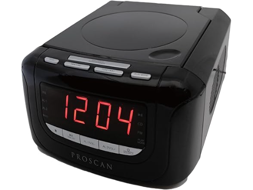 Sylvania Proscan Digital Alarm Clock Radio with CD Player and USB Charging Port