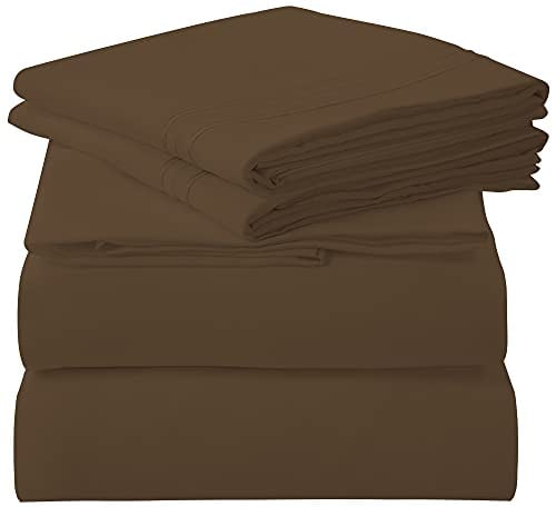 ROYALE LINENS Soft Brushed Cal King Sheets Set 4-Piece Deal