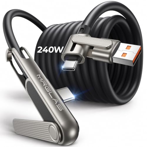 MRGLAS Chubby Cable 240W USB C to USB C Cable with Foldable Stand, 4ft Deal