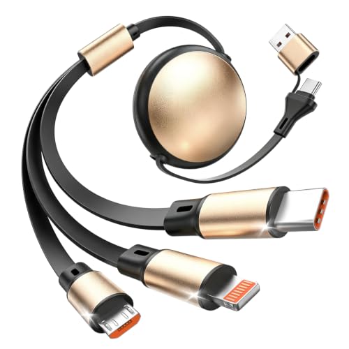 3-in-2 Retractable Multi Charging Cable w/ USB-C, Micro-USB & Lightning Connectors Deal
