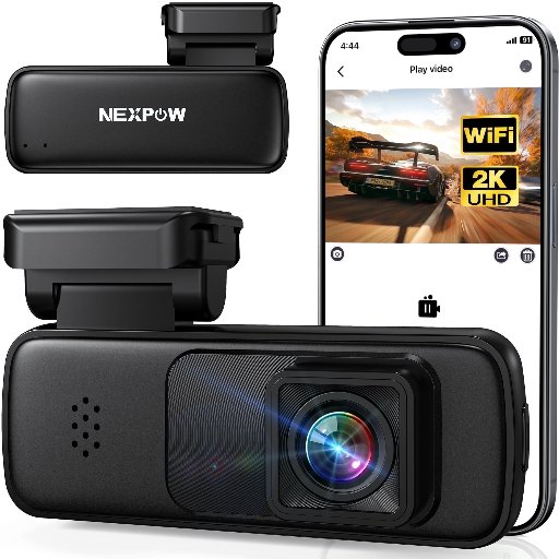 NEXPOW 2.5K WiFi Front Dash Cam