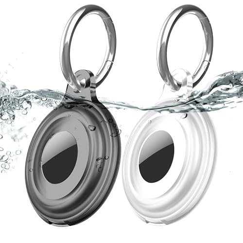 2-Pack IPX8 Waterproof Compatible With AirTag Keychain Holder Case