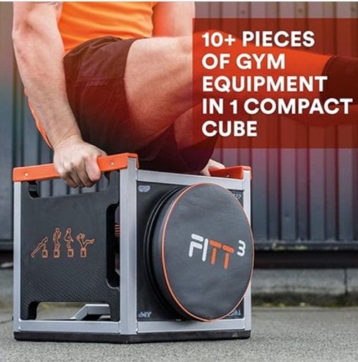 FITT Cube Total Body Workout Machine with 2 Cords & 3 Bands