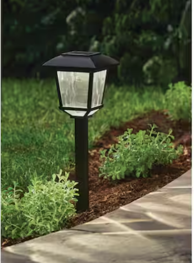 10 Pack Hampton Bay Terrace Park 10 Lumen Black LED Weather Resistant Outdoor Solar Path Lights Deal