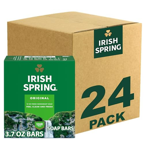 Irish Spring Bar Soap for Men, Original Clean, 24 bars