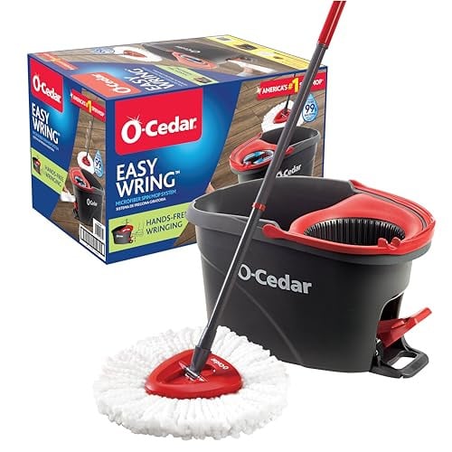 O-Cedar EasyWring Microfiber Spin Mop & Bucket System Deal