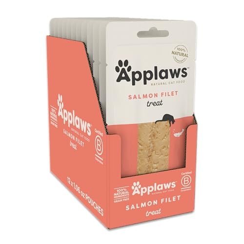 Applaws Natural Cat Treats, Whole Salmon Loins, 12 Count,  1.06 oz