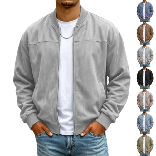 Bomber Jacket Light Zip Up with Pockets