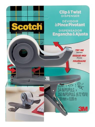 Scotch Clip & Twist Desktop Tape Dispenser