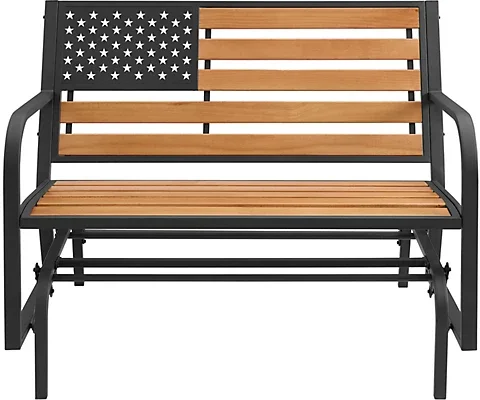 Red Shed 46.5 in. American Flag Glider Bench Deal